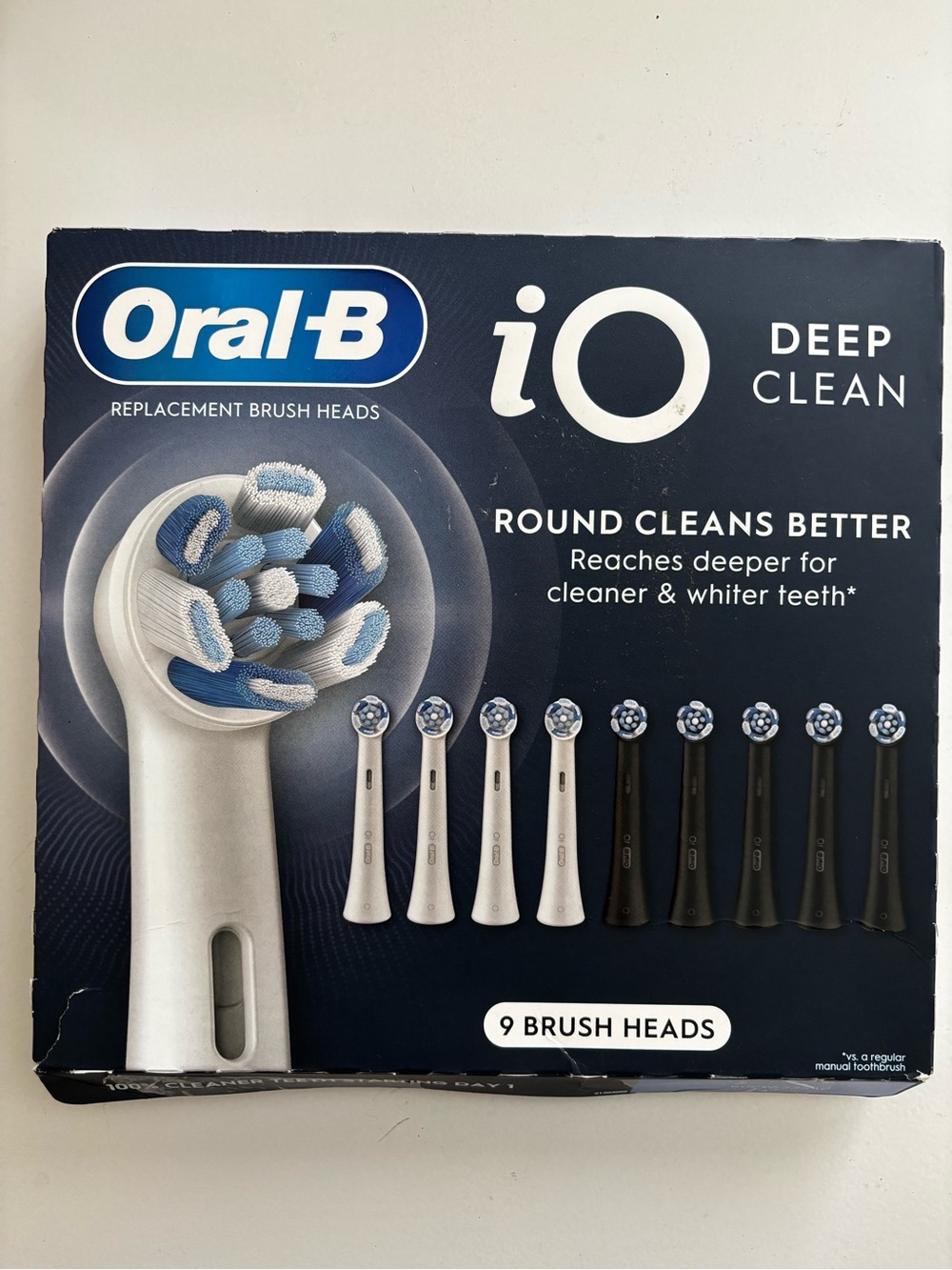 Oral-B iO Deep Clean Replacement Toothbrush Heads 4/White & 5/Black New Open Box